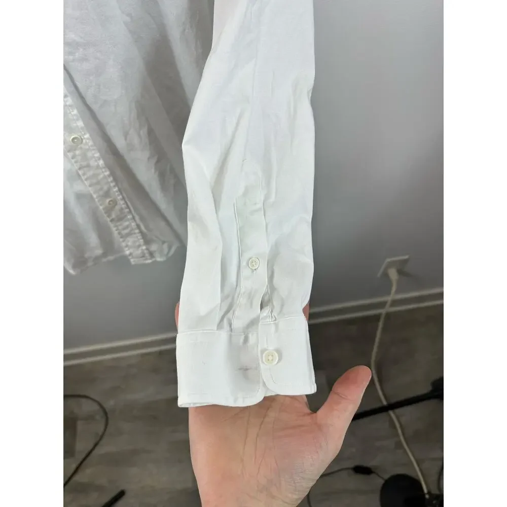 Buttercloth Performance Dress Shirt Longsleeve Mens Size XL Tall Fit White - Picture 12 of 12